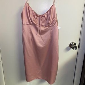 Pink silky dress